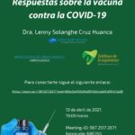 Respuestas sobre la vacuna contra el COVID 19