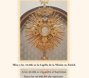 Misa y Noche de Adoración en la Capilla en Zúrich