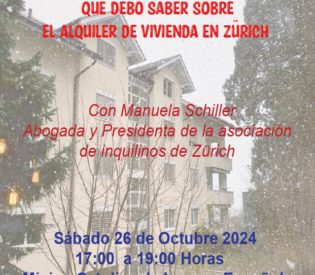 Charla Informativa: ¿Qué debo saber sobre el alquiler de vivienda en Zúrich?