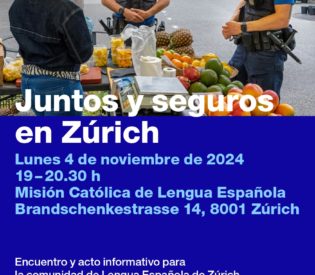 «Juntos y seguros en Zúrich»  Charla informativa por la Policía de la ciudad de Zürich