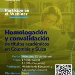 Reconocimiento de títulos de Educación Superior en Suiza y Colombia.